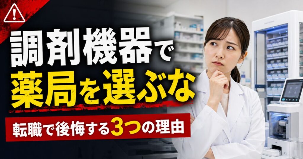 調剤機器で転職先の薬局を選ぶな｜薬剤師転職の見学ポイント