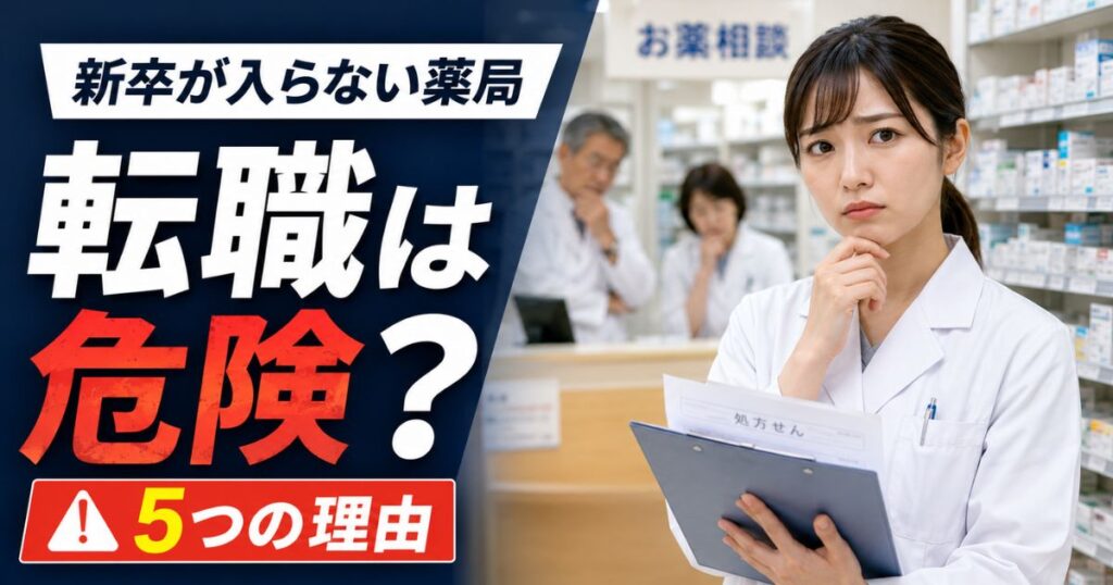 新卒薬剤師を採用できない薬局への転職が危険な理由