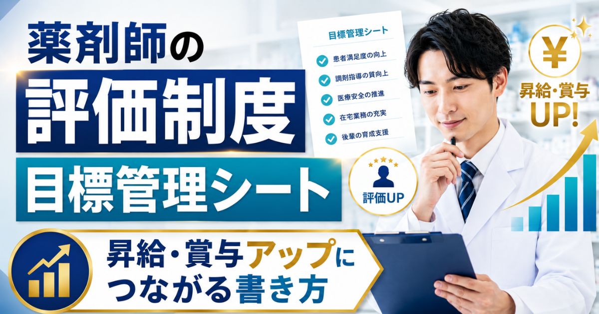 薬剤師の評価制度と目標管理シート|昇給・賞与アップにつながる書き方