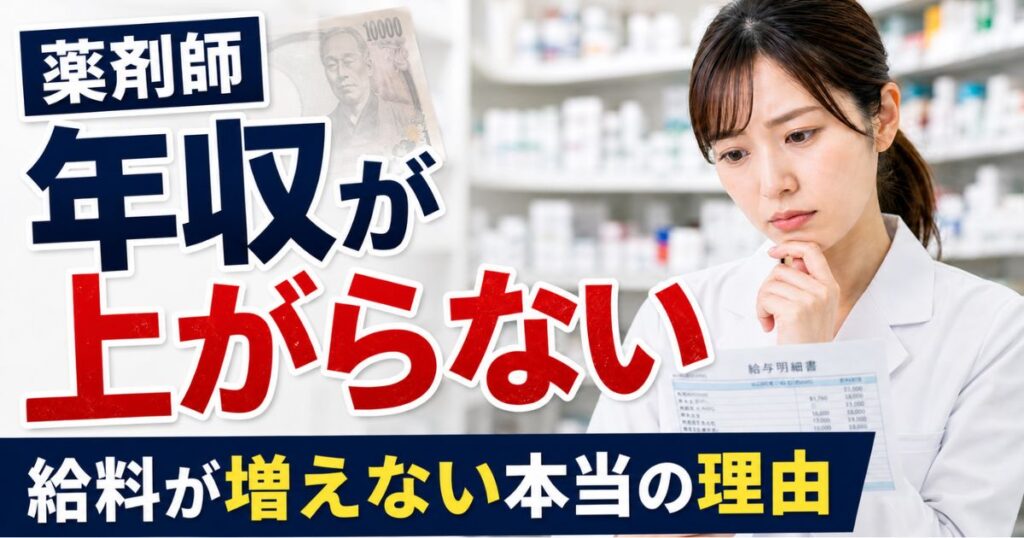なぜ薬剤師であるあなたの年収は上がらないのか？薬剤師の給料の現状と今後の見通し