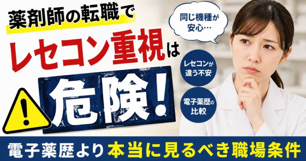 薬剤師転職でレセコン重視は危険｜電子薬歴より本当に見るべき職場条件