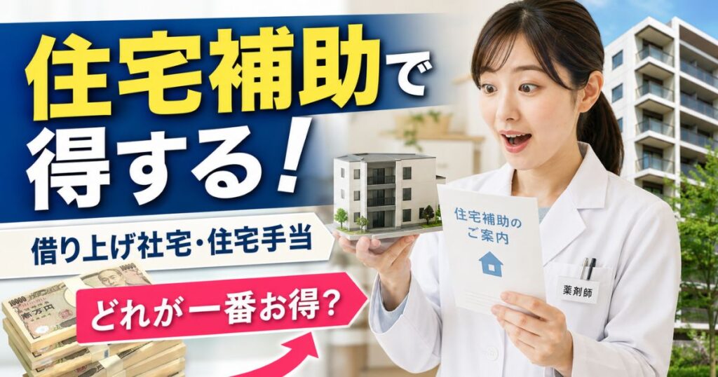 薬剤師の住宅補助求人はどれが得？住宅手当・借り上げ社宅の違いと好条件求人の探し方