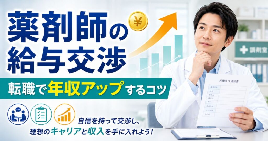 薬剤師の給与交渉｜転職で年収アップする伝え方・タイミング・注意点