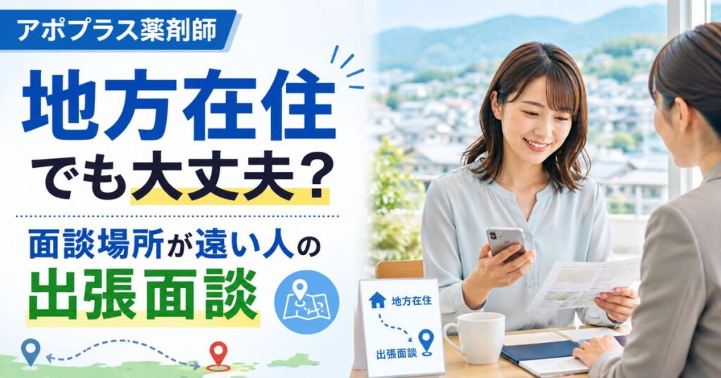 アポプラス薬剤師は地方在住向け？面談場所が遠い人の出張面談