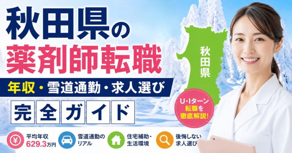 秋田県の薬剤師転職｜年収・雪道通勤・求人選びで失敗しない完全ガイド