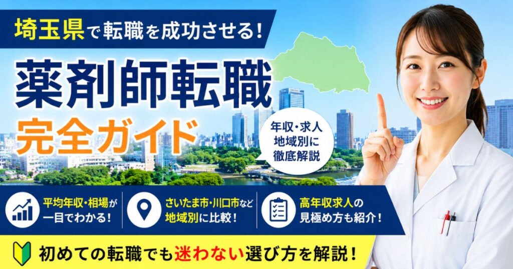 埼玉県の薬剤師転職ガイド｜年収・求人・地域別の失敗しない選び方