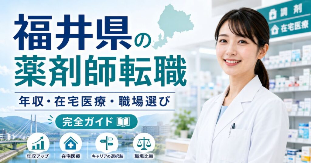 福井県の薬剤師転職完全ガイド｜求人傾向・年収・在宅医療・職場選び