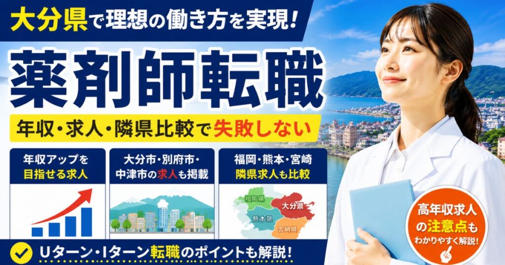 大分県の薬剤師転職ガイド｜年収・求人・隣県比較で失敗しない