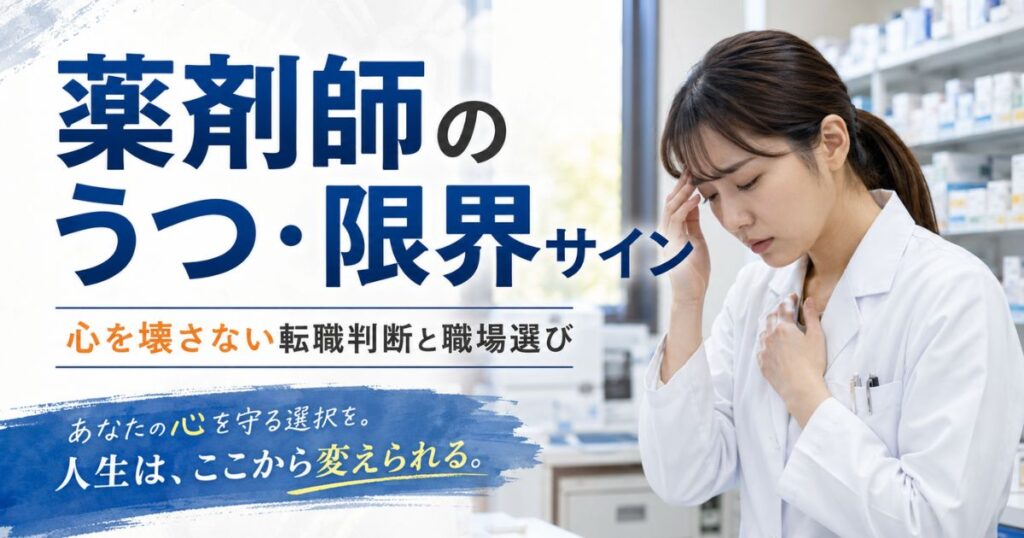 薬剤師のうつ・限界サイン｜心を壊さない転職判断と職場選び完全ガイド