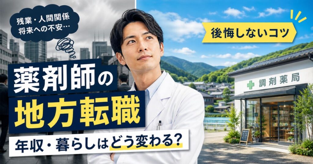 薬剤師の地方転職で後悔しない方法｜年収・注意点・成功事例