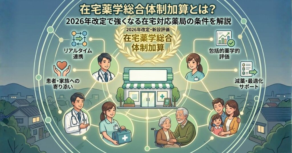 在宅薬学総合体制加算とは？2026年改定で強くなる在宅対応薬局の条件を解説