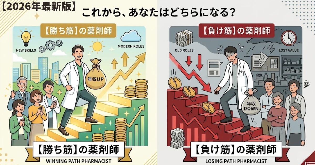 2026年調剤報酬改定で薬剤師の年収はどう変わる？年収が上がる職場・下がる職場を徹底解説