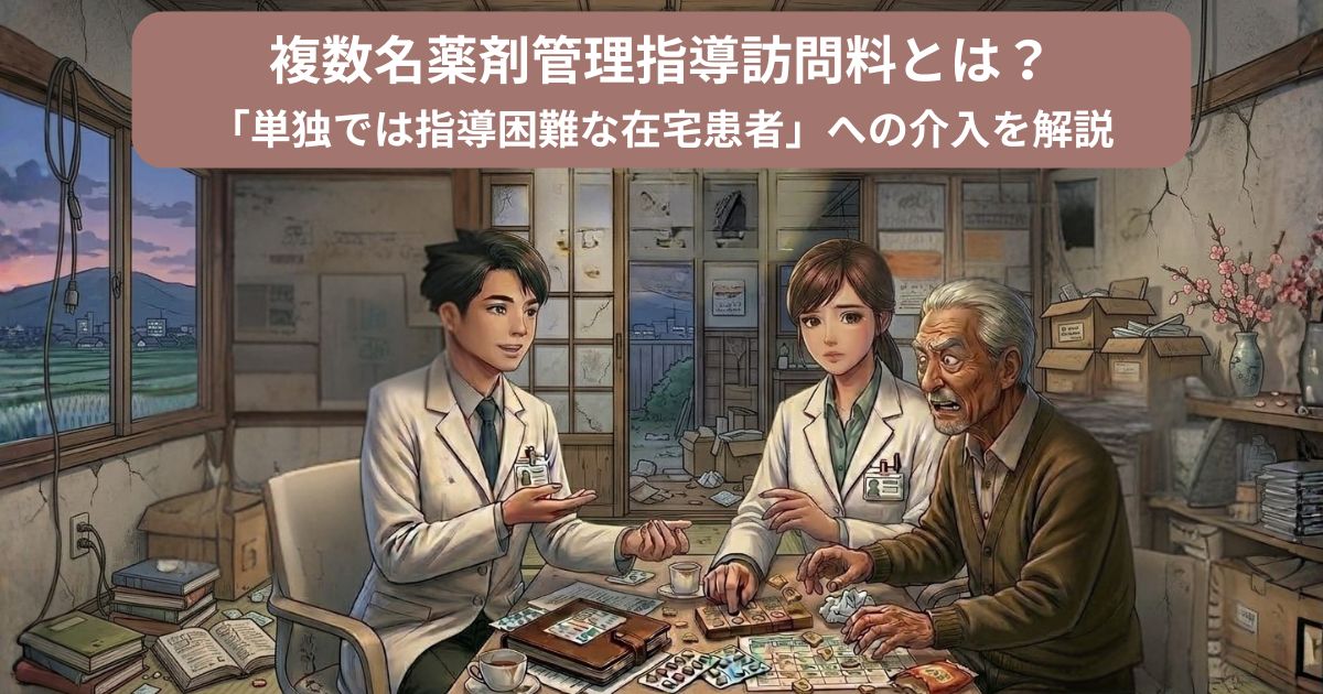 複数名薬剤管理指導訪問料とは?2026年改定で評価される「単独では指導困難な在宅患者」への介入を解説