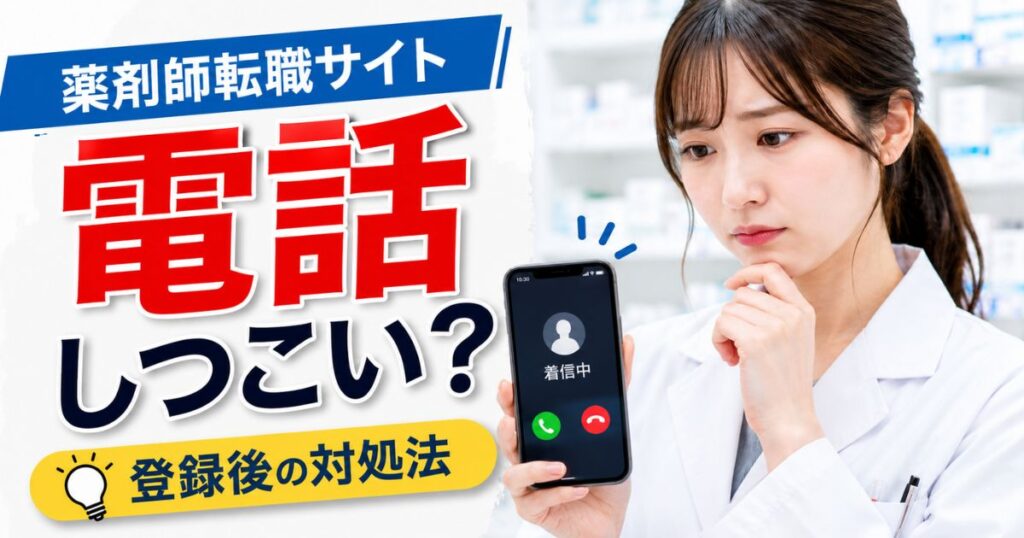 薬剤師転職サイトの電話連絡はしつこい？登録後の対処法・断り方・例文