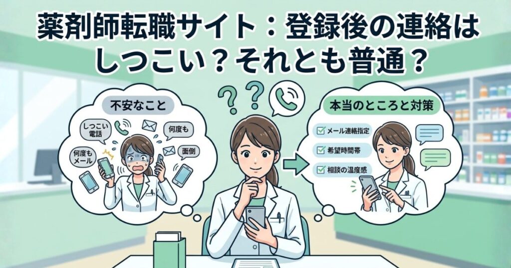 薬剤師転職サイトからの電話連絡はしつこい？登録後の連絡が不安な人向け解説