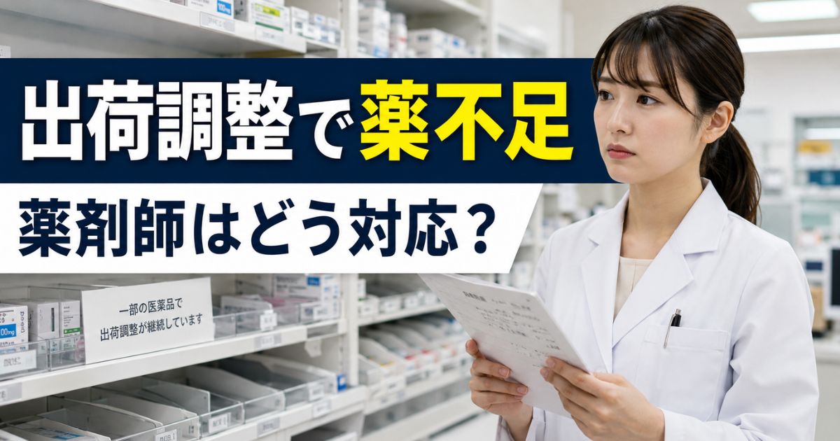 出荷調整で薬が足りない時の薬剤師対応｜分譲・疑義照会