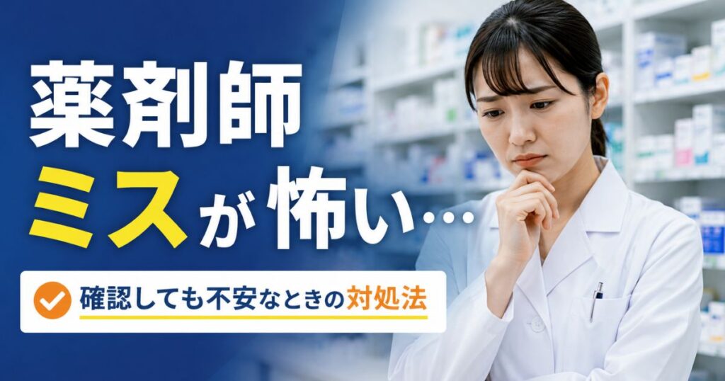 薬剤師のミスが怖いときの考え方｜確認不安と職場の限界サイン・対処法