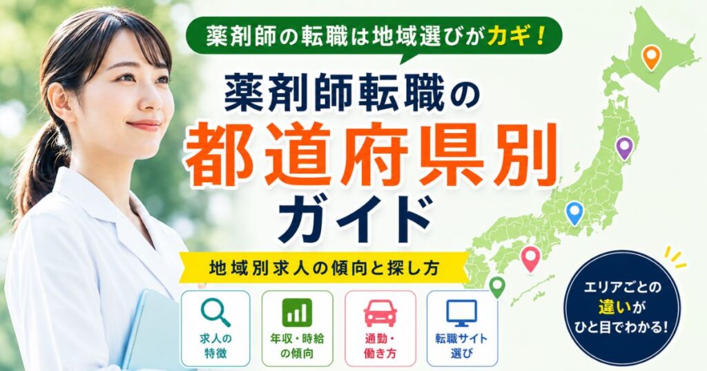 薬剤師転職の都道府県別ガイド｜地域別求人の傾向と探し方